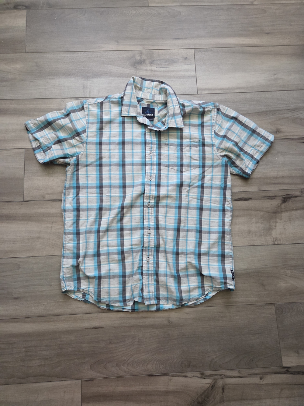 Prana Men's Short-Sleeve Plaid Button-Up Shirt